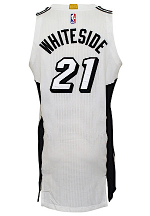 11/26/2016 Hassan Whiteside Miami Heat Game-Used Alternate Jersey (NBA LOA)