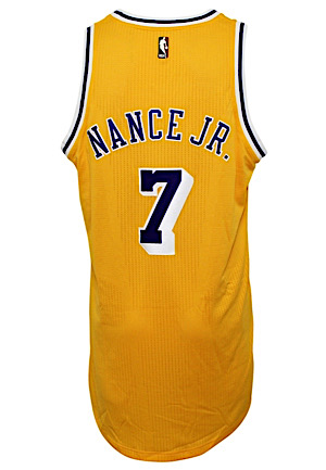 11/4/2016 Larry Nance Jr. Los Angeles Lakers Game-Used TBTC Hardwood Classics Jersey (Photo-Matched • NBA LOA)