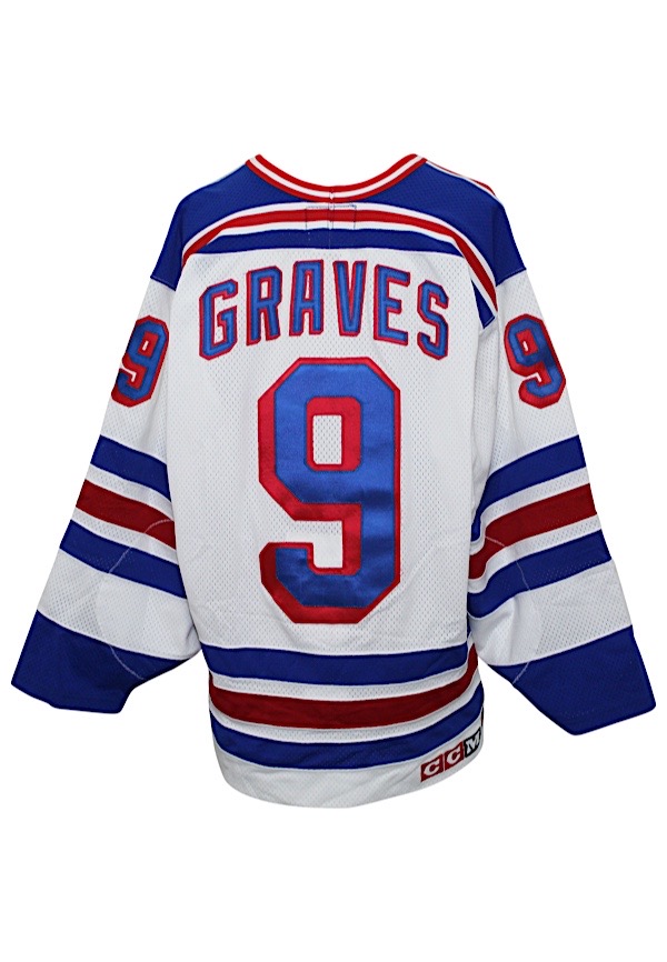 Adam Graves Rangers — Game Worn Goalie Jerseys