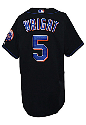 2005 David Wright New York Mets Game-Used Black Alternate Jersey