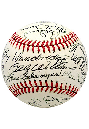 1980s Hall Of Famers Multi-Signed OAL Baseball Loaded With Signatures (Enos Slaughter Collection • HA Documentation)