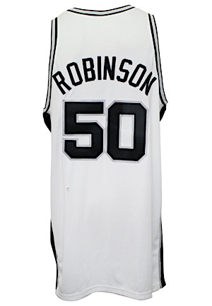 2001-02 David Robinson San Antonio Spurs Game-Used & Autographed Home Jersey