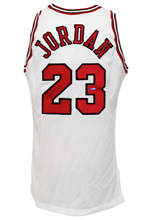 Michael Jordan Chicago Bulls Autographed Home Jersey With Presentation Box (UDA)