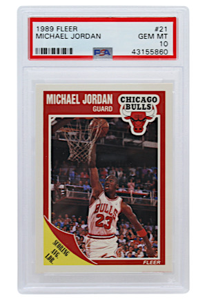 1989 Fleer Michael Jordan #21 (PSA GEM MT 10)
