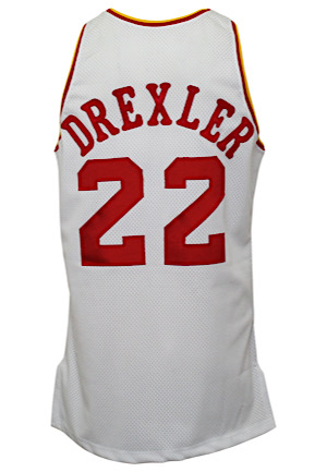 1994-95 Clyde Drexler Houston Rockets Game-Used Jersey (Equipment Manager Family LOA)