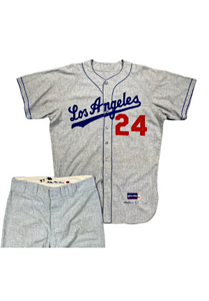 1961 Walter Alston Los Angeles Dodgers Coaches-Worn Road Flannel Uniform (2)
