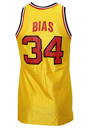 Circa 1985 Len Bias Maryland Terrapins Game-Used Gold Jersey (MEARS)