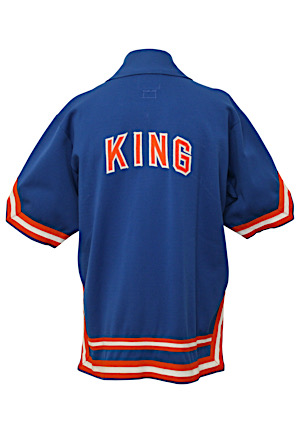 Circa 1985 Bernard King New York Knicks Player-Worn Warm-Up Jacket (Photo-Matched)