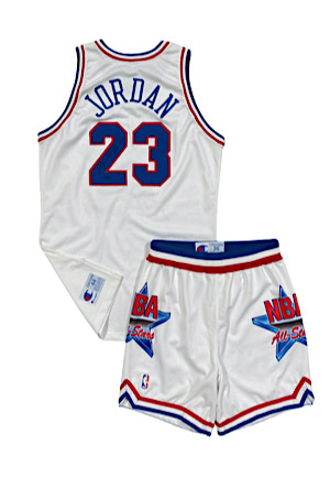 1991-92 Michael Jordan NBA All-Star Game Autographed Pro-Cut Uniform (2)(Full PSA/DNA)