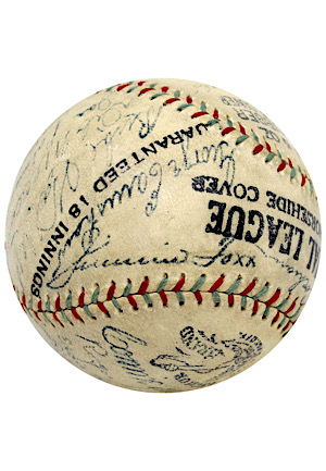 1931 Philadelphia As Team-Signed Baseball Including Foxx, Mack, Grove & Others (Full JSA • AL Champs)