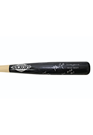 2010 Mike Trout Los Angeles Angels Game-Used & Autographed Pre-Rookie Bat (PSA/DNA GU 9 • Full JSA • Anderson Authentics)