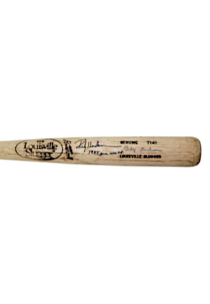 1987 Rickey Henderson New York Yankees Game-Used & Autographed Bat (PSA/DNA)