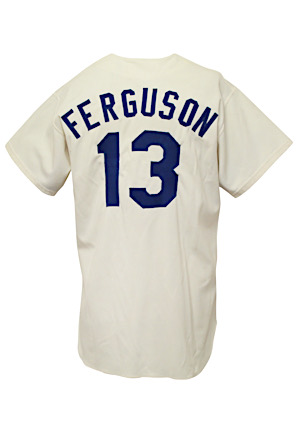 1974 Joe Ferguson Los Angeles Dodgers Game-Used Home Jersey (Set "B" Likely Worn During Greatest Throw In Playoff History)