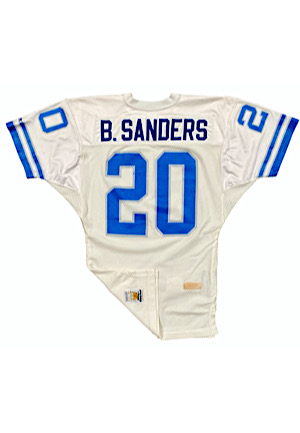 10/14/1990 Barry Sanders Detroit Lions Game-Used & Autographed Road Jersey (Photo-Matched To 225 Yard 2 TD Performance • Full JSA • Graded 10)