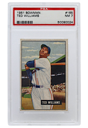 1951 Bowman Ted Williams #165 (PSA NM 7)