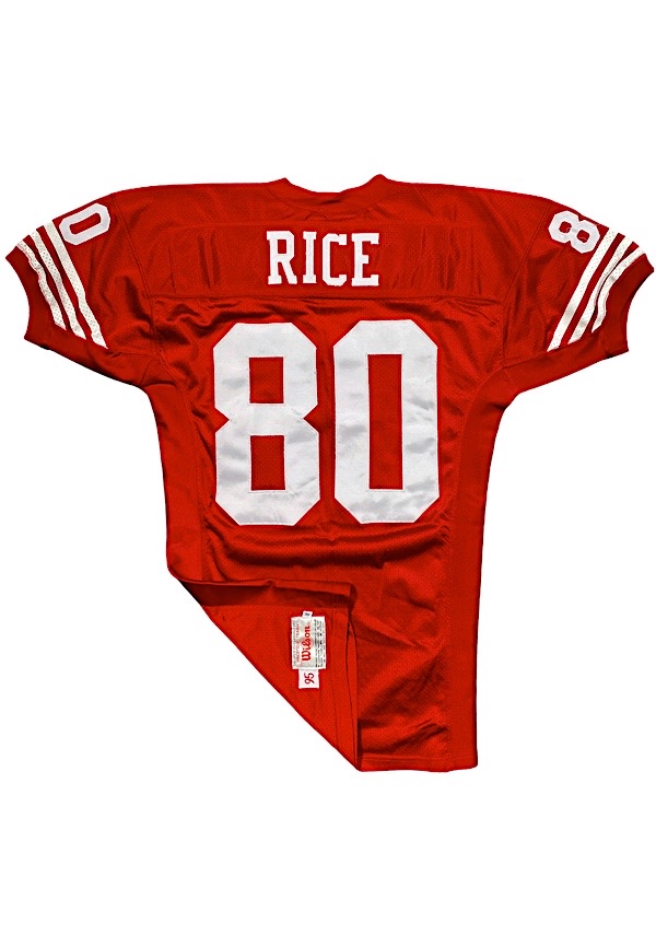 Lot Detail - 1995 Jerry Rice San Francisco 49ers Game-Used Home Jersey  (Likely Worn 10/1 Vs Giants)