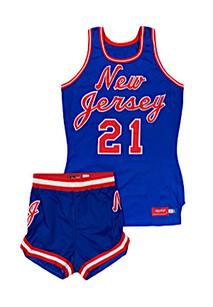 1982-83 Eric "Sleepy" Floyd New Jersey Nets Rookie Game-Used Uniform (2)(Photo-Matched • Sourced From Nets Employee)