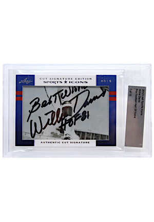 2012 Leaf Sports Icons Willie Davis Autographed (Beckett)