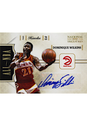 2011 Panini National Treasures All-NBA Dominique Wilkins Autographed (29/49)