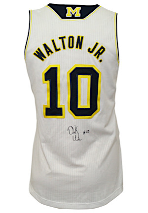 2014-15 Derrick Walton Jr. Michigan Wolverines Game-Used & Autographed Jersey (Photo-Matched)