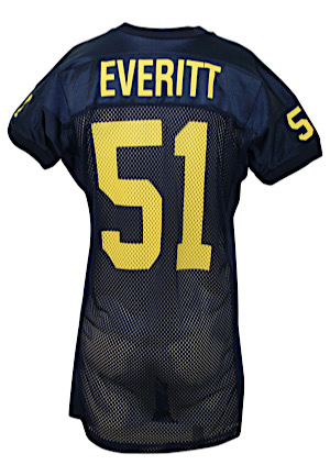 Circa 1990 Steve Everitt Michigan Wolverines Game-Used Jersey