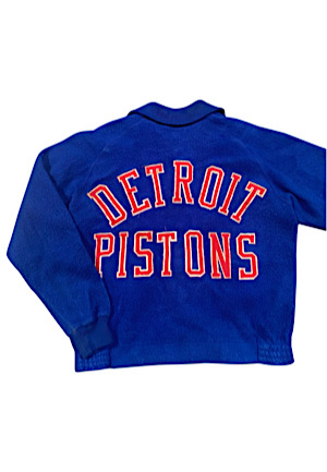 Circa 1961 George Lee Detroit Pistons Player Worn Warm-Up Fleece Jacket (Rare)