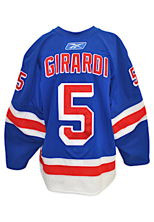 2008-09 Dan Girardi New York Rangers Game-Used Home Jersey (MeiGray Tagging • Repairs)