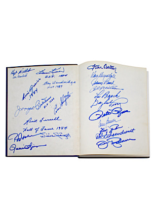 MLB Hall Of Famers Multi-Signed The Sporting News "Cooperstown" Hardcover Book Loaded With Signatures