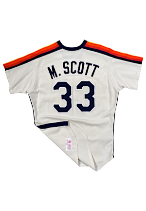 Circa 1984 Mike Scott Houston Astros Game-Used Jersey (Graded 10)