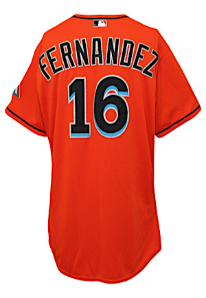 2014 Jose Fernandez Miami Marlins Game-Used Alternate Jersey
