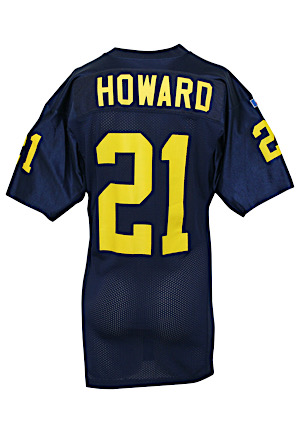 Circa 1990 Desmond Howard Michigan Wolverines Game-Used Jersey (Custom Hand Warmers)