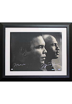 Michael Jordan & Muhammad Ali Dual-Signed Limited Edition Display (UDA & Steiner Holograms)
