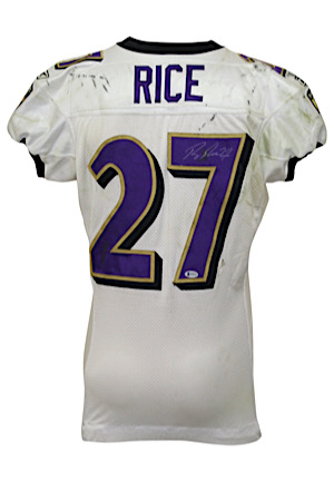 12/26/2010 Ray Rice Baltimore Ravens Game-Used & Autographed Road Jersey (Willis McGahee LOA)