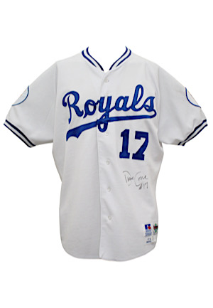 1993 David Cone Kansas City Royals Game-Used & Autographed Home Jersey