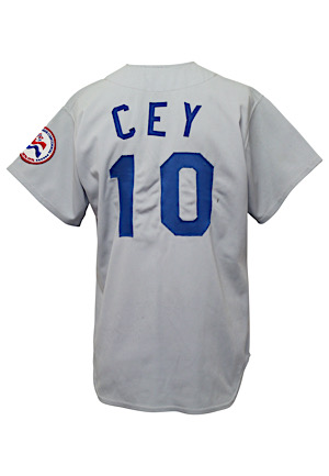 1976 Ron Cey Los Angeles Dodgers Game-Used Road Jersey (MEARS A9.5)