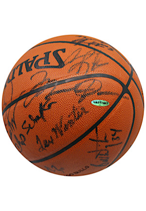 1997-98 Chicago Bulls "Last Dance" Game-Used & Team Signed Basketball (Championship Season • UDA Hologram • PSA/DNA LOA)