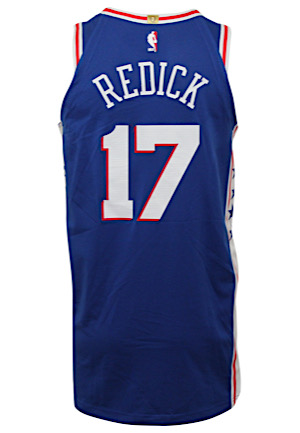 2018 J.J. Redick Philadelphia 76ers NBA Playoffs Game-Issued Road Jersey (Fanatics)