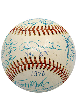 1976 New York Yankees Team-Signed OAL Baseball