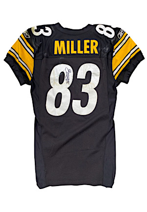 10/9/2011 Heath Miller Pittsburgh Steelers Game-Used & Autographed Home Jersey (Photo-Matched • NFL COA)