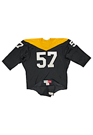 1967 Sam Davis Pittsburgh Steelers Rookie Game-Used "Batman" Jersey (Steelers COA • Repairs)