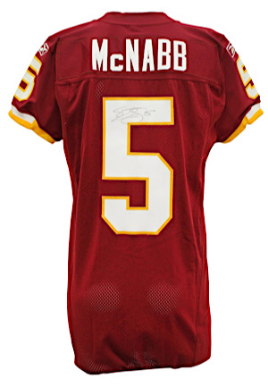 2010 Donovan McNabb Washington Redskins Game-Used & Autographed Home Jersey (Photo-Matched • Redskins LOA)