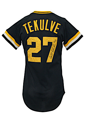 1981 Kent Tekulve Pittsburgh Pirates Game-Used & Autographed Road Jersey