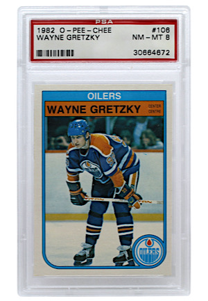 1982 O-Pee-Chee Wayne Gretzky #106 (PSA NM-MT 8)