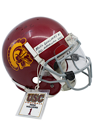 11/23/2002 Mike Williams USC Trojans Game-Used & Autographed Helmet (Photo-Matched)