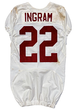 10/23/2010 Mark Ingram Alabama Crimson Tide Game-Used & Autographed Road Jersey (Photo-Matched • Repair)