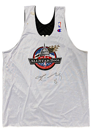 2001 Kobe Bryant NBA All-Star Game Player Worn Reversible Practice Jersey (Photo-Matched)