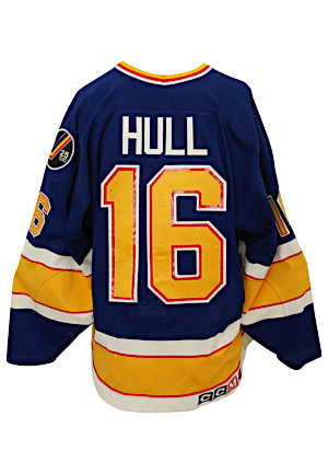 1991-92 Brett Hull St. Louis Blues Game-Used Jersey (Set 2 Team Tagging)