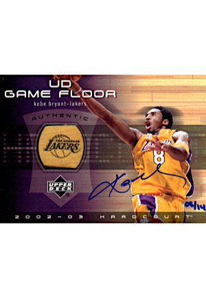 2004-05 Upper Deck Ultimate Collection UD Game Floor Kobe Bryant Autographed (5/14)