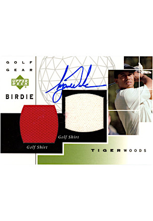2003 Upper Deck Golf Tiger Woods Golf Gear Birdie Autographed #GB-TW