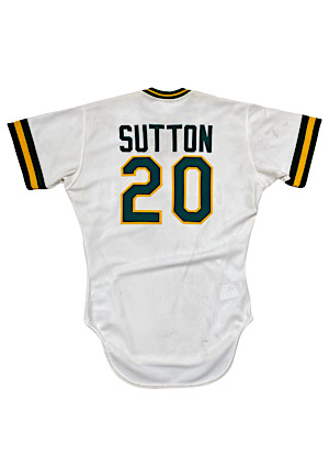 1985 Don Sutton Oakland As Game-Used & Autographed Home Jersey (Graded 10 • Sourced From Mulcahy Estate)